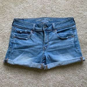 American Eagle Midi Jean Shorts size 8